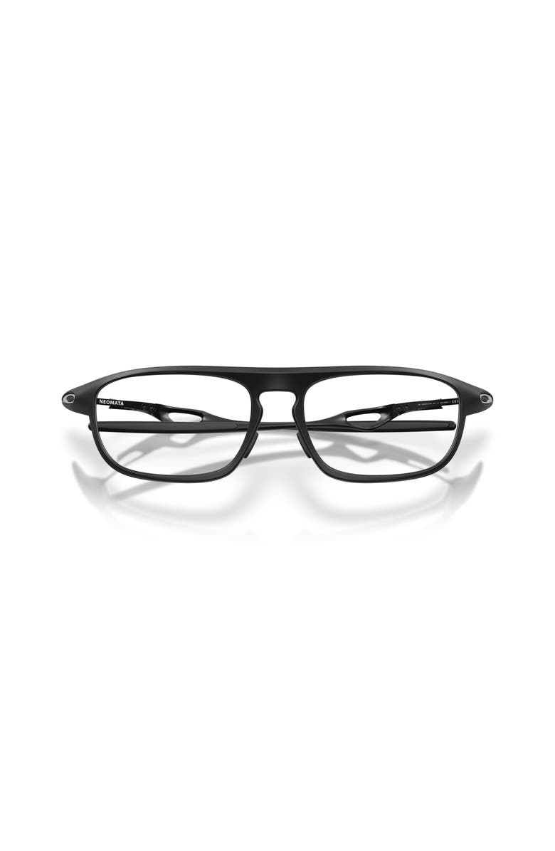 Oakley 55mm Rectangle optical glasses, Alternate, color, Black