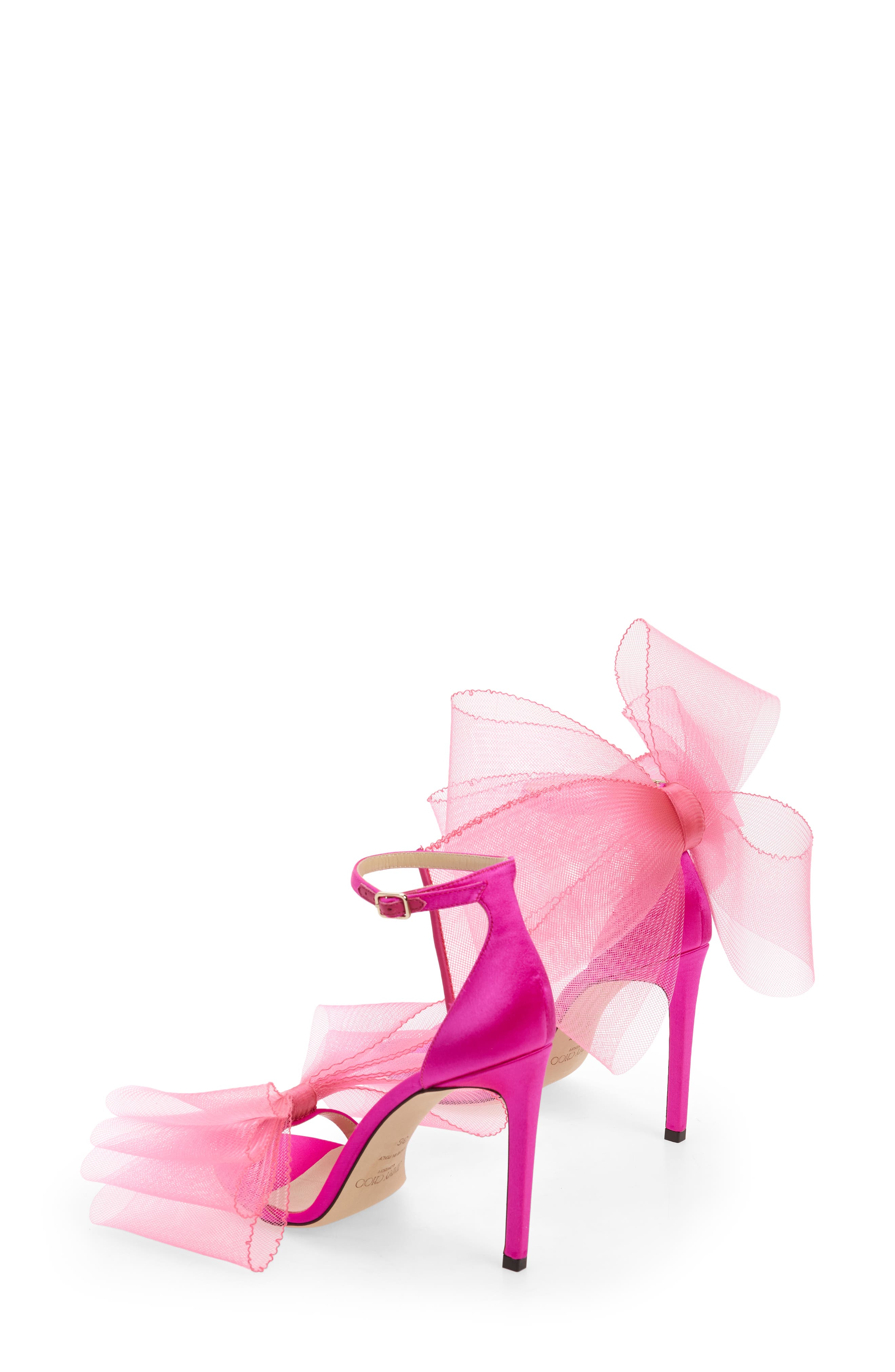 Aveline Bow Ankle Strap Sandal, Alternate, color, FUCHSIA/ FUCHSIA