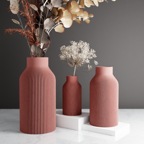 Bottle Vase - Set Of 3 Vases