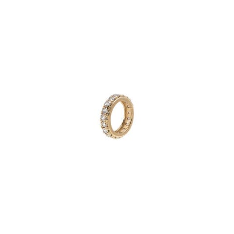 Diamond Pave Rondelle Charm 14K