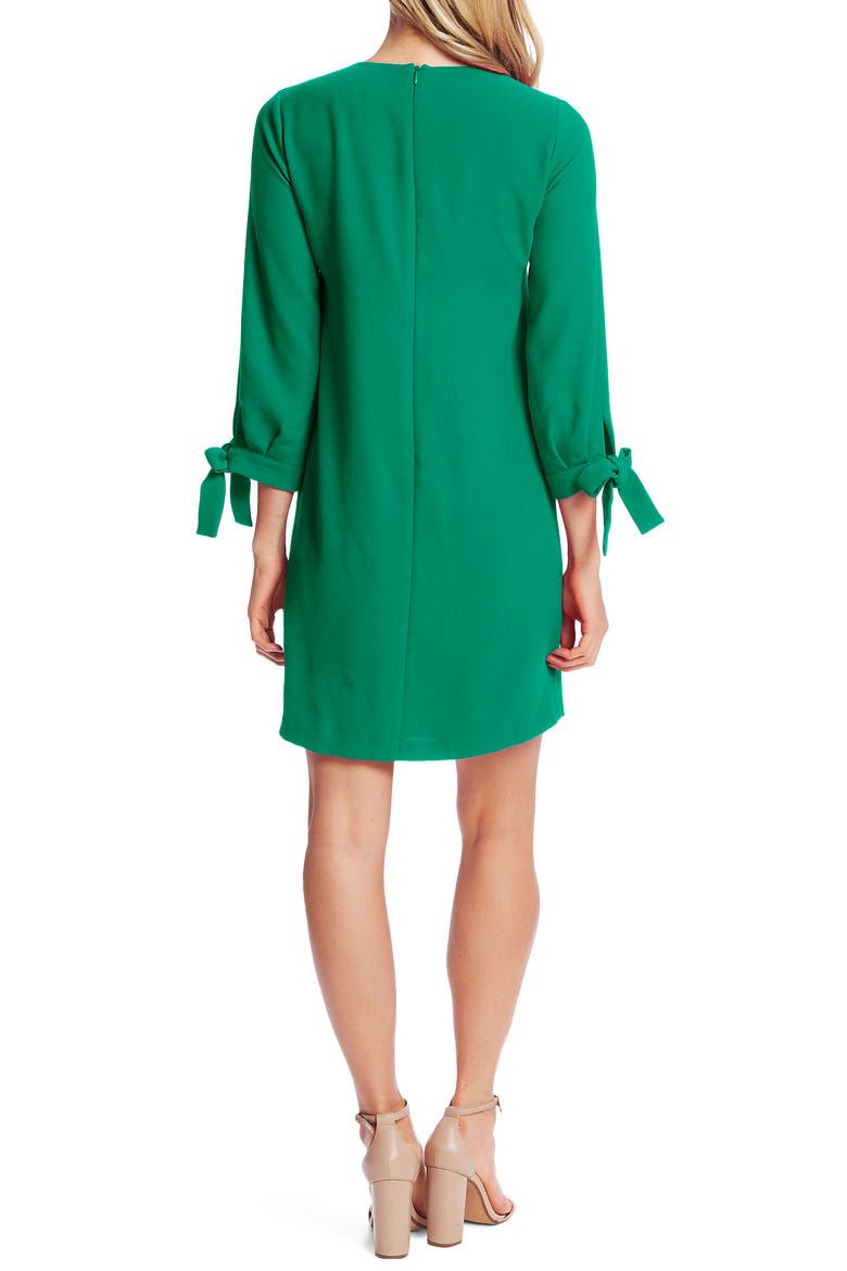 Tie Sleeve A-Line Dress, Alternate, color, LUSH GREEN