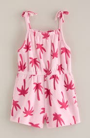 Tucker + Tate Kids' Bow Strap Cotton Terry Romper