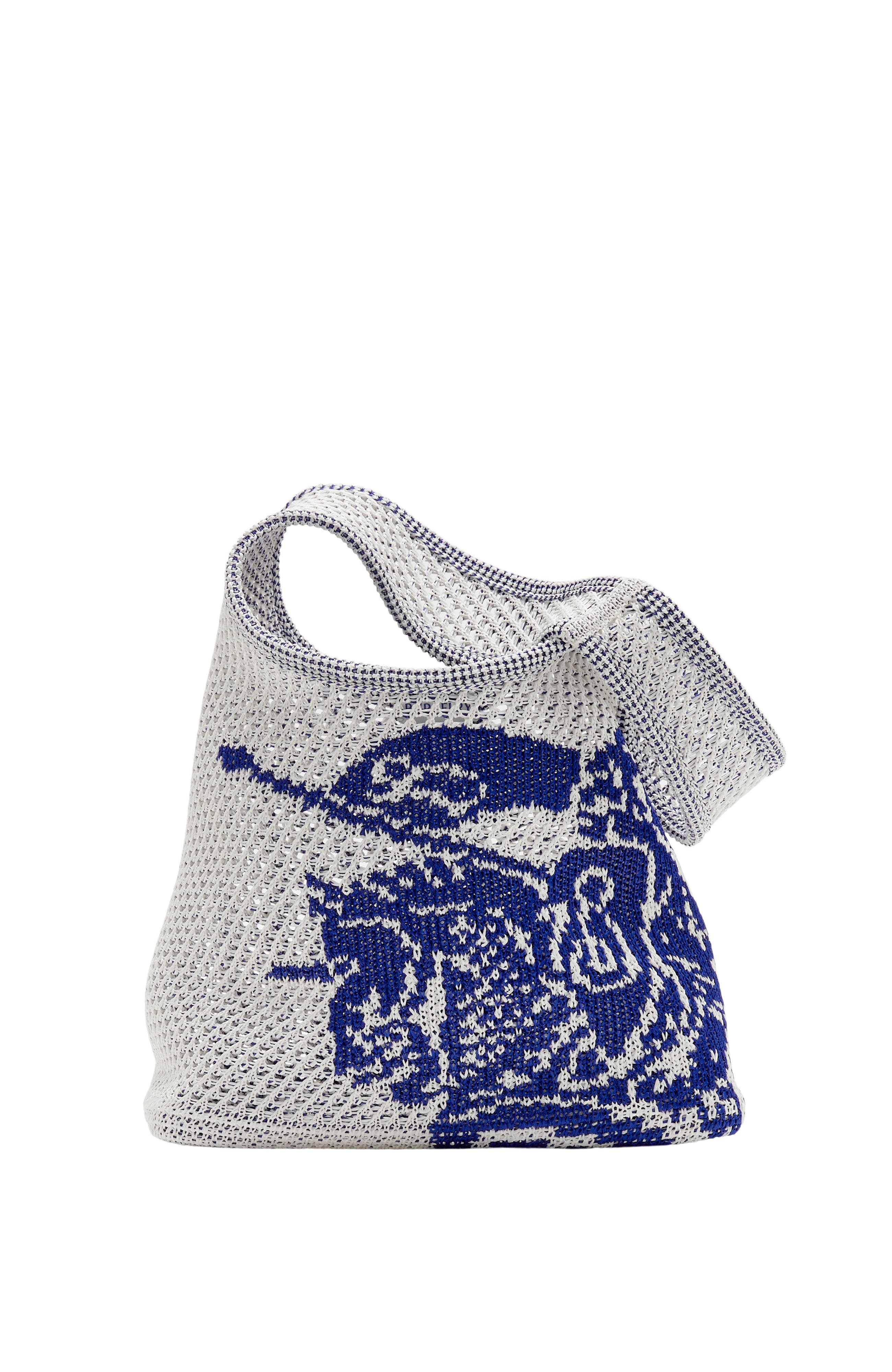 Burberry Small EKD Crochet Bag, Main, color, White