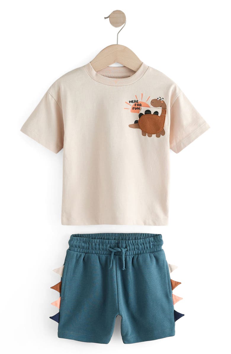 NEXT Kids' 4-Piece Mix & Match Dinosaur T-Shirt & Shorts Set, Alternate, color, 