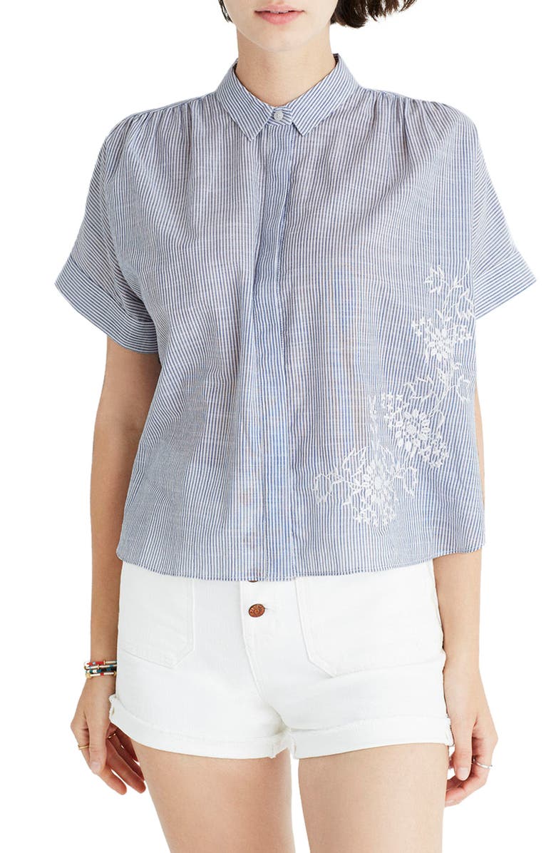 Madewell Embroidered Hilltop Shirt, Main, color,