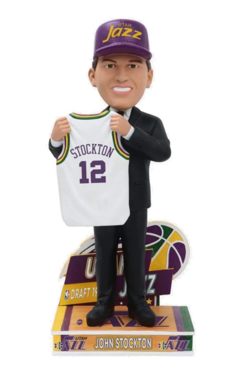 FOCO John Stockton (Utah Jazz) 1984 NBA Draft Pick Bobblehead, Main, color, Multi-Color