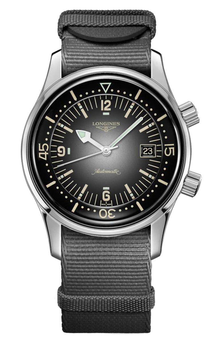 Longines Legend Diver Automatic Strap Watch, 42mm, Main, color, 