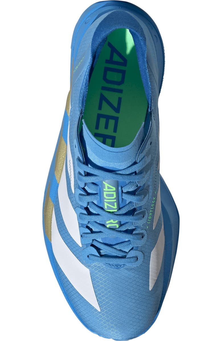 adidas Adizero Adios Pro 4 Racing Shoe, Alternate, color, White/ White/ Lime Burst