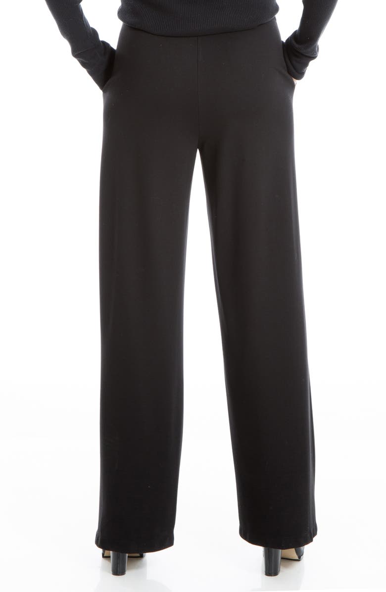 MAX STUDIO Easy Wide Leg Ponte Knit Pants, Alternate, color, Black