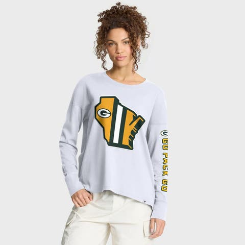 Women's Fanatics White Green Bay Packers Hometown Legacy Long Sleeve T-Shirt