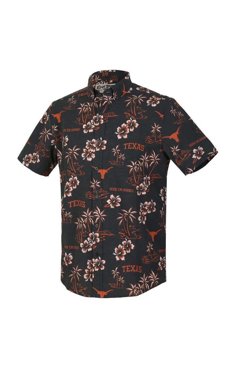 Reyn Spooner Men
s Reyn Spooner Black Texas Longhorns Kekai Classic Tri-Blend Button-Down Shirt, Alternate, color, Black