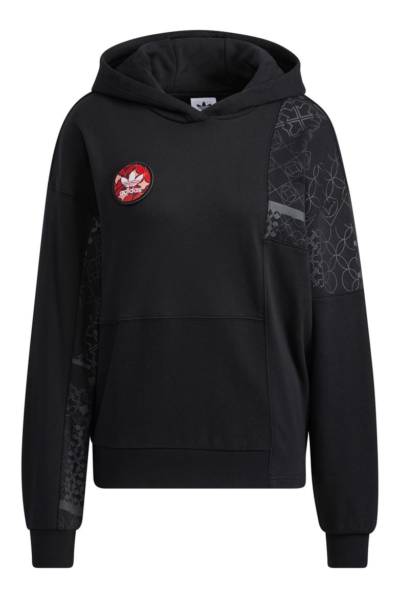 Chinese New Year Logo Hoodie, Alternate, color, BLACK/ BLACK/BLACK