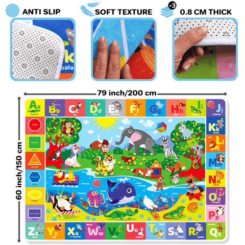 Super Soft ABC Baby Play Mat for Floor
