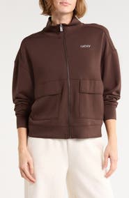 DKNY Cargo Pocket Mock Neck Jacket