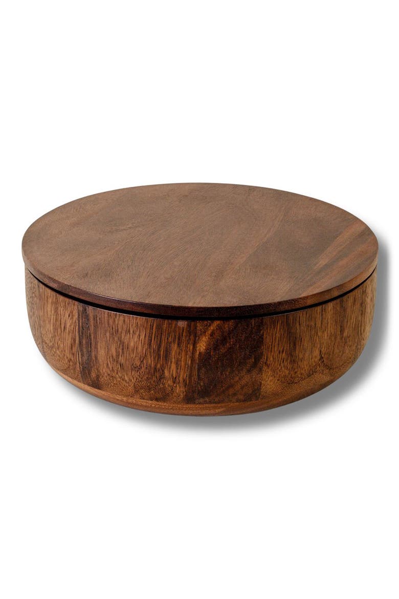 Dot Wooden Salad Bowl & Lid, Main, color, NO COLOR