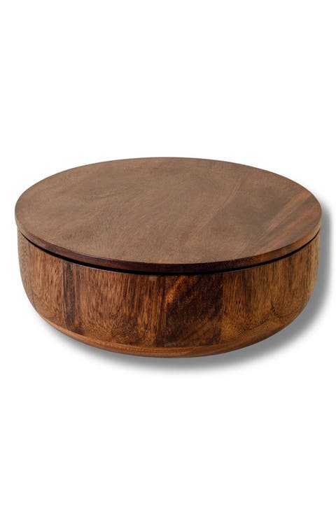 Dot Wooden Salad Bowl 
Lid