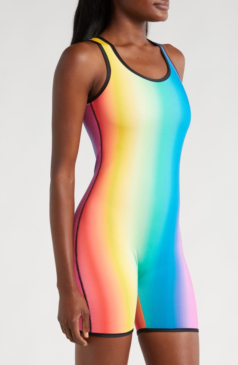 TomboyX 6-Inch Reversible One-Piece Rashguard Swimsuit, Alternate, color, 