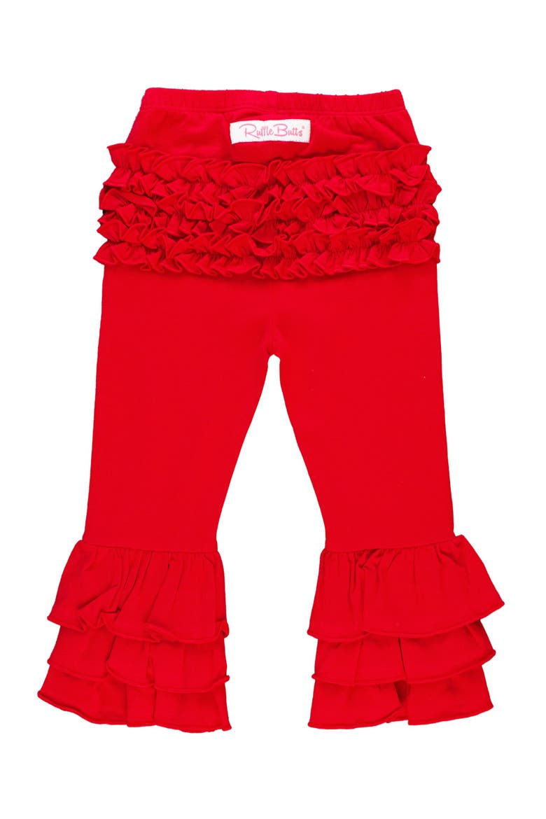 Baby/Toddler Girls Ruffle Flare Pants, Main, color, Red