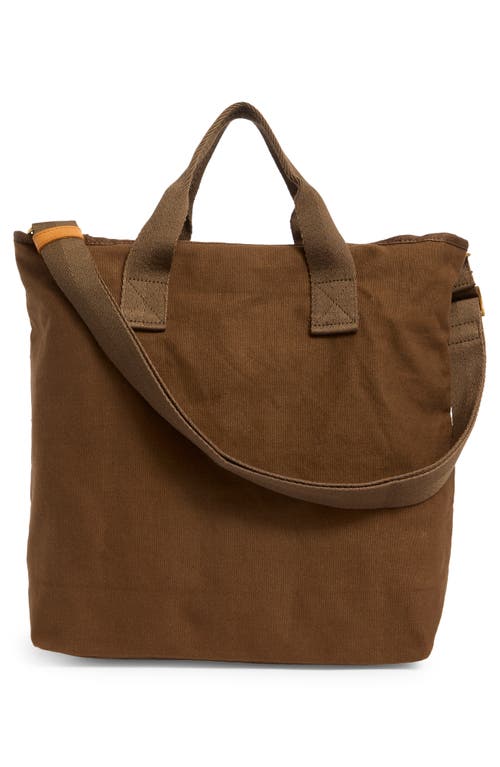 New Amsterdam Leatherworks Ayla Canvas Crossbody Bag In Brown
