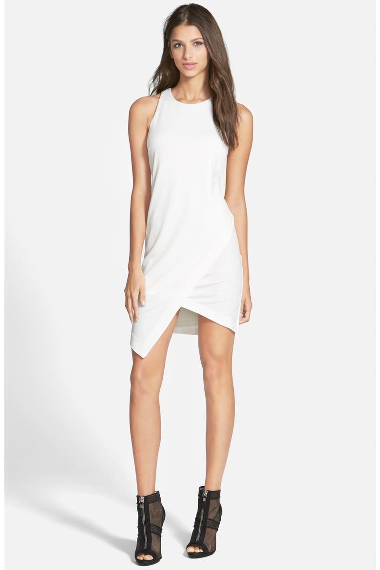 Stretch Crepe Tank Dress, Main, color, IVORY