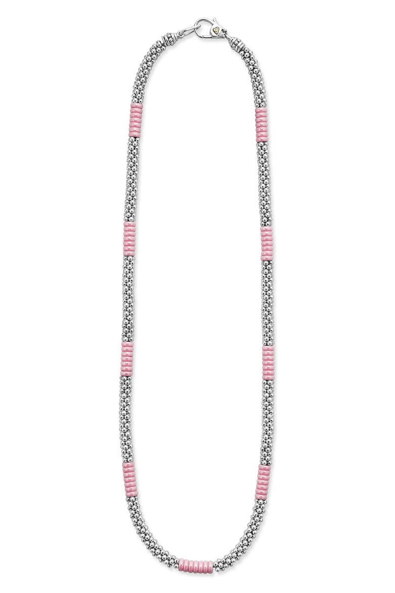 Pink Caviar Ceramic Station Necklace (Nordstrom Exclusive), Main, color, PINK