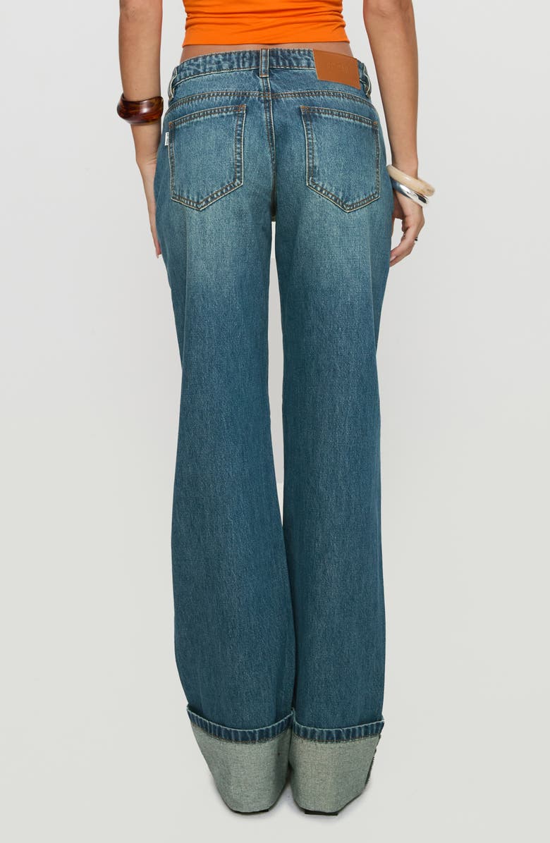 Princess Polly Toros Cuffed Low Rise Wide Leg Jeans, Alternate, color, 