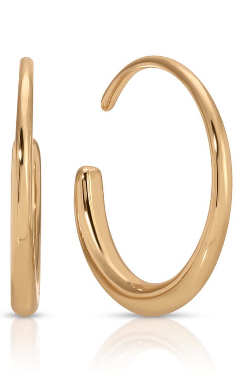 Circle Threader Hoop Earrings