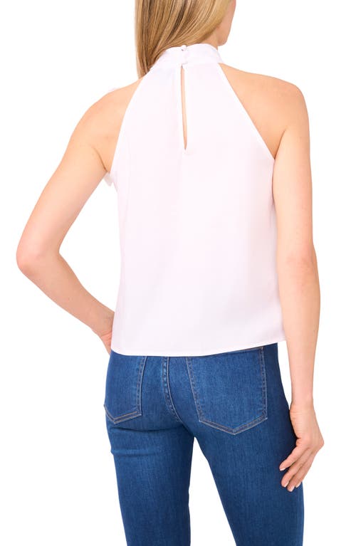 Cece Bow Halter Top In White
