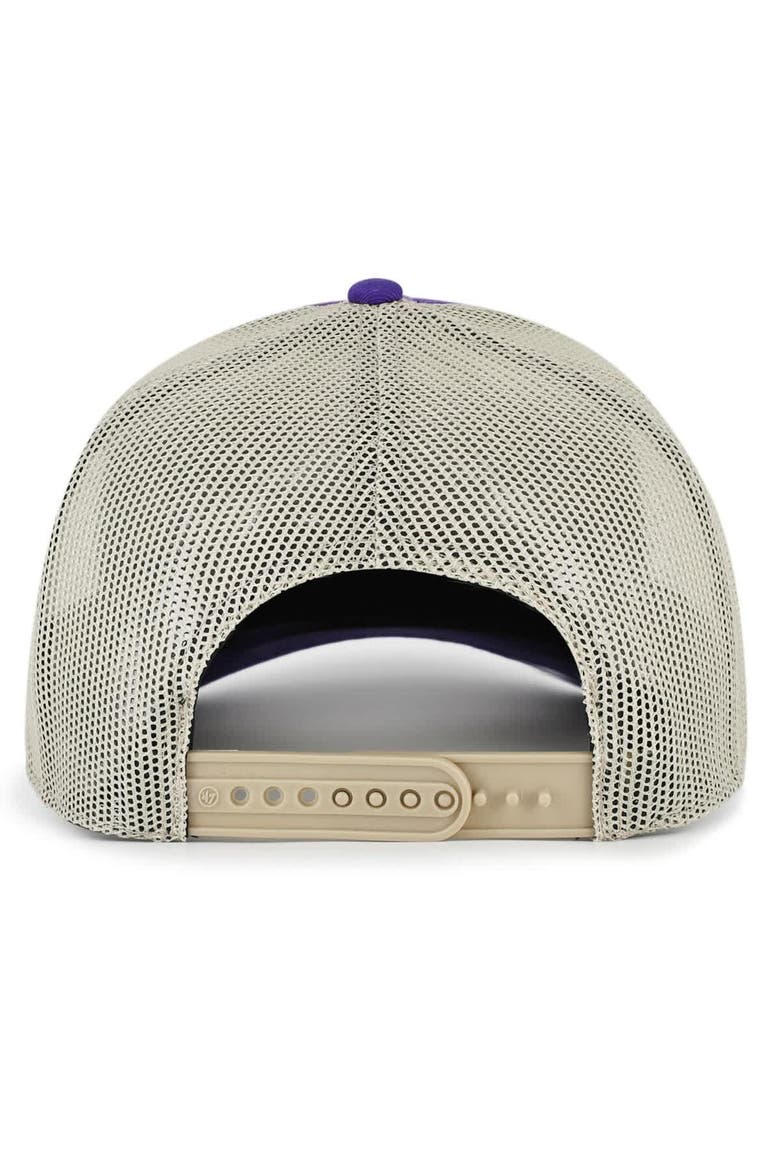 Men's '47 Purple TCU Horned Frogs Arid Adjustable Trucker Hat, Alternate, color, Purple