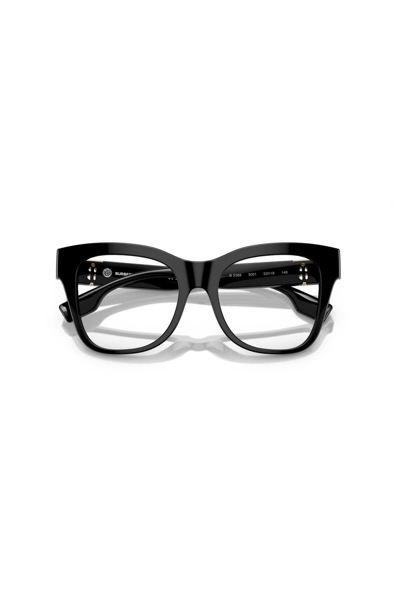 52mm Square optical glasses, Alternate, color, Black