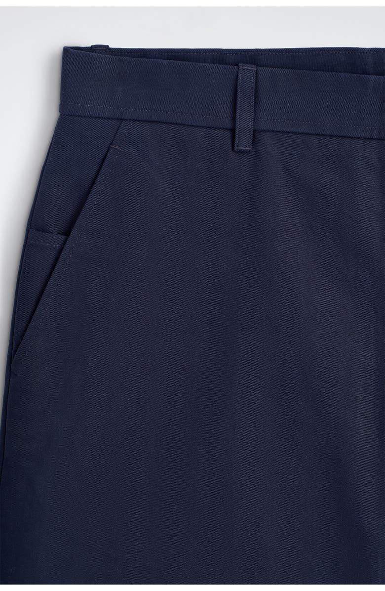 COS Cotton Straight-leg Chino Shorts, Alternate, color, Navy