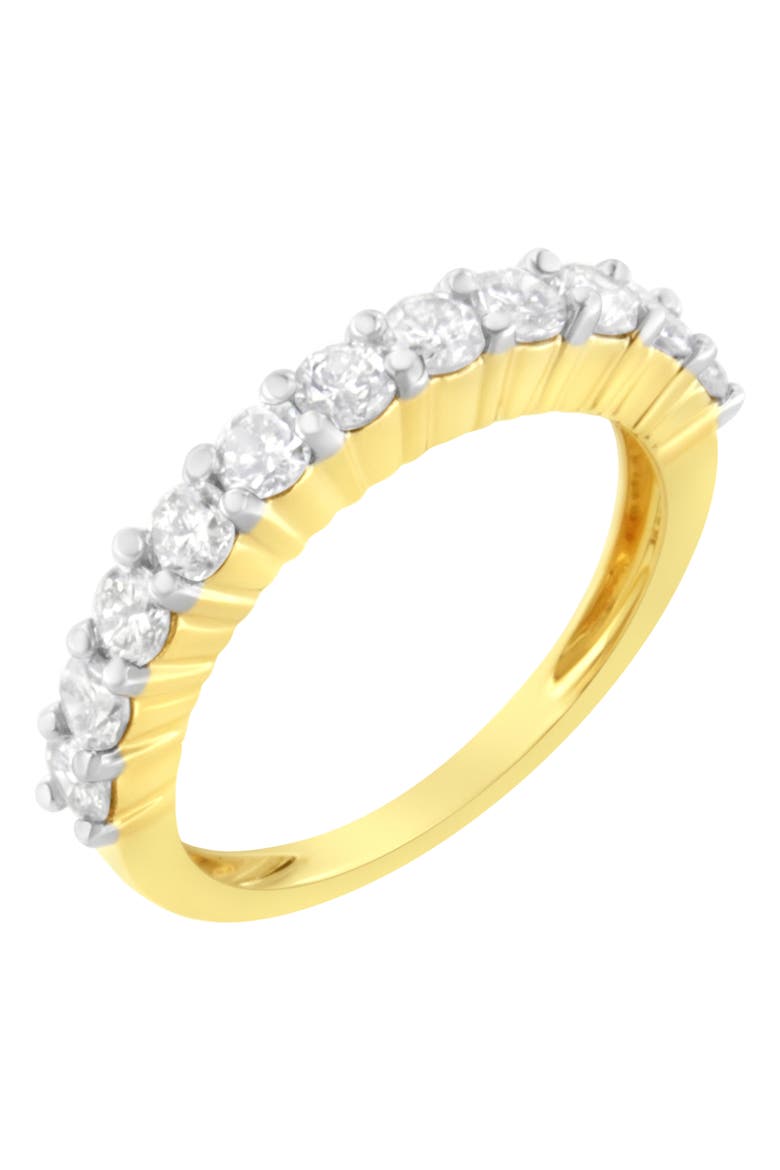 IGI Certified 10K Gold 1.0 Cttw Diamond Fluted Band Wedding Ring, Alternate, color, Yellow Gold