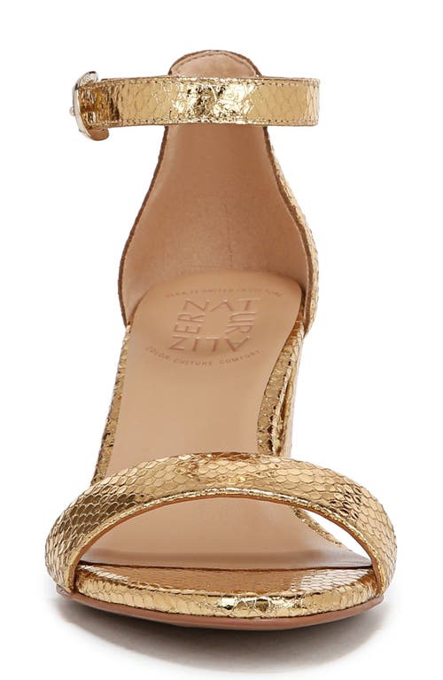 Naturalizer Vera Glitz Ankle Strap Sandal In Gold