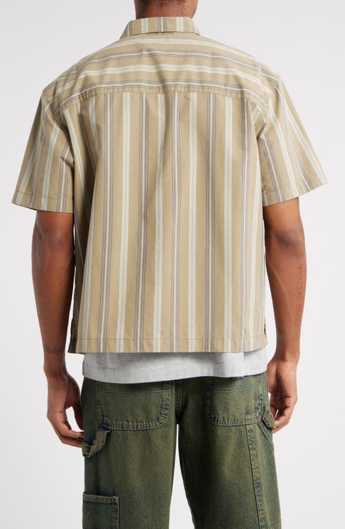 Bp. Boxy Camp Short Sleeve Button-up Cotton Shirt In Neutral