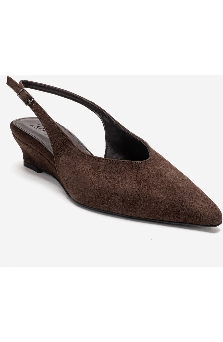Prologue Shoes Cosella Slingback Pump, Alternate, color, Brown Suede