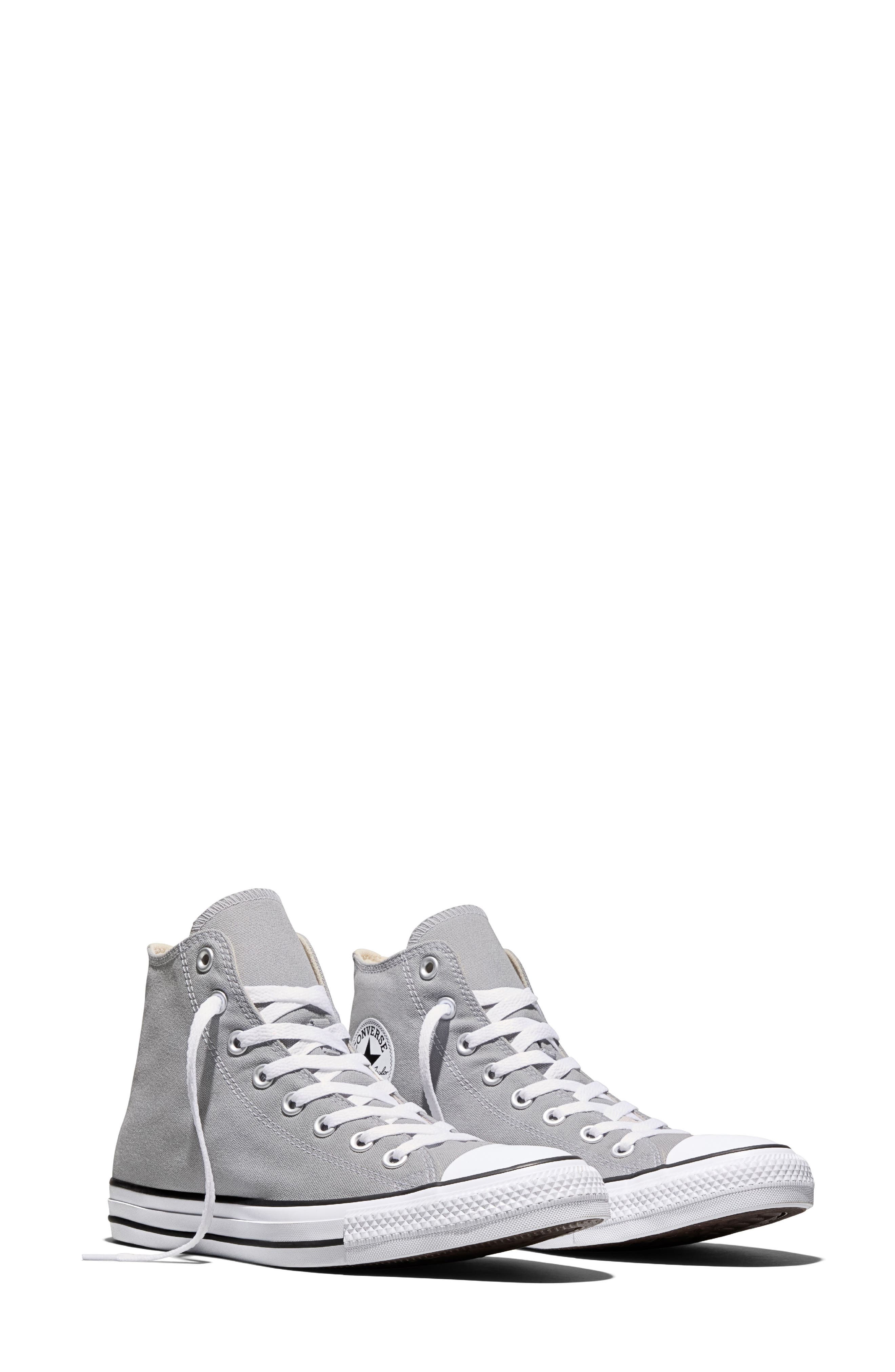 Gender Inclusive Chuck Taylor All Star Canvas High Top Sneaker, Alternate, color, GREY AREA