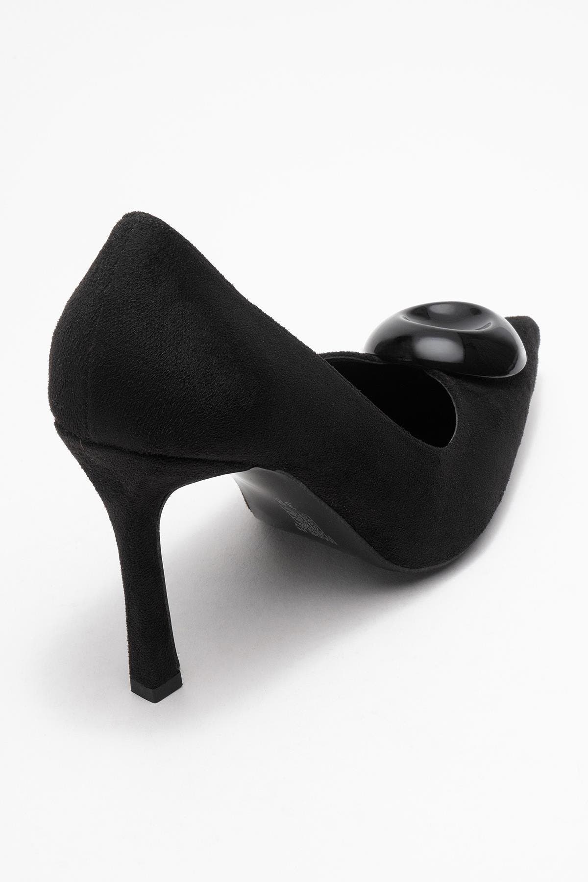 Prologue Shoes Jordana Pointed Toe Pump, Alternate, color, Black Suede