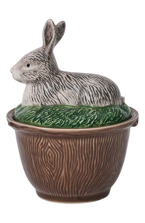 Forest Walk Rabbit Covered Bowl