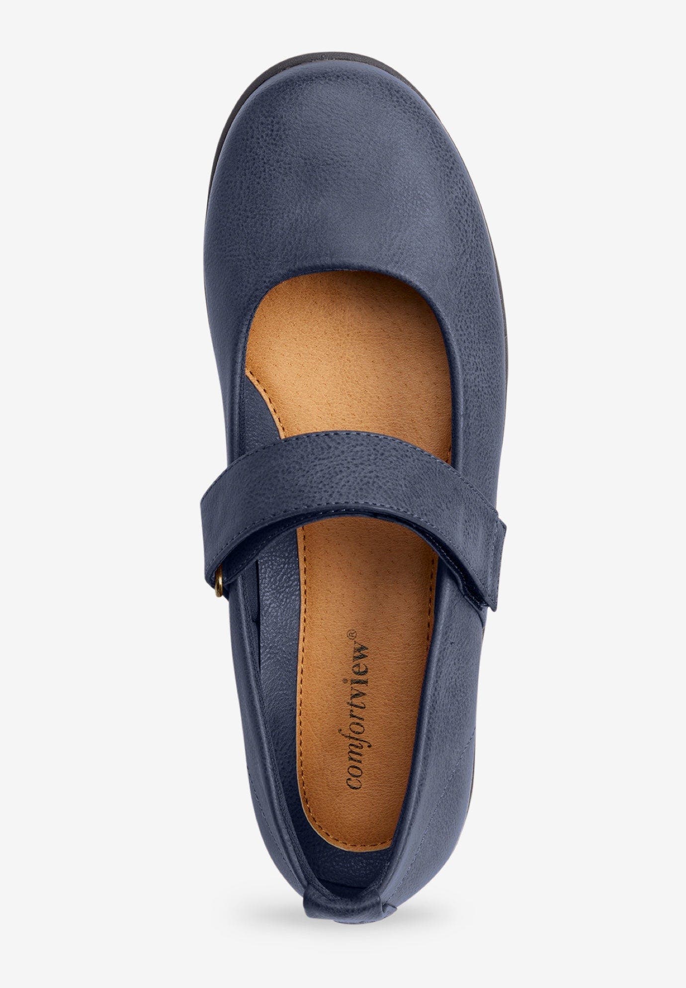 The Carla Mary Jane Flat, Alternate, color, NAVY