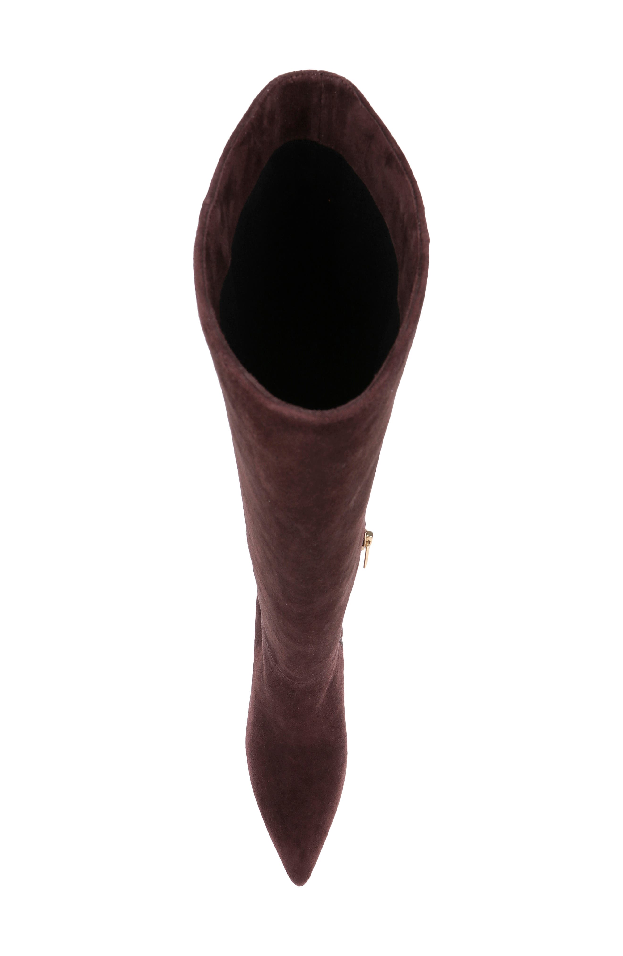 Herald Leather Knee High Boot, Alternate, color, MAHOGANY SUEDE