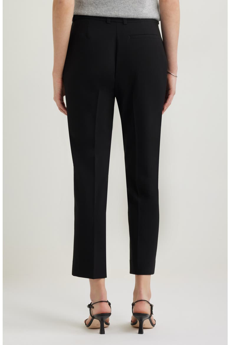 The Lena Slim Cropped Trousers, Alternate, color, BLACK