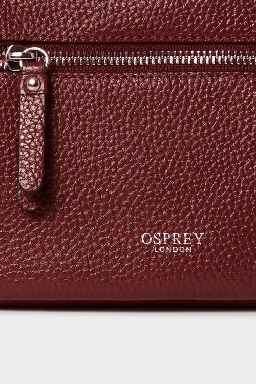 Osprey London The Ruby Leather Crossbody Bag In Burgundy
