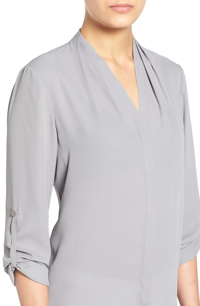 T Tahari 'Taylor' Roll Sleeve Blouse, Alternate, color, 