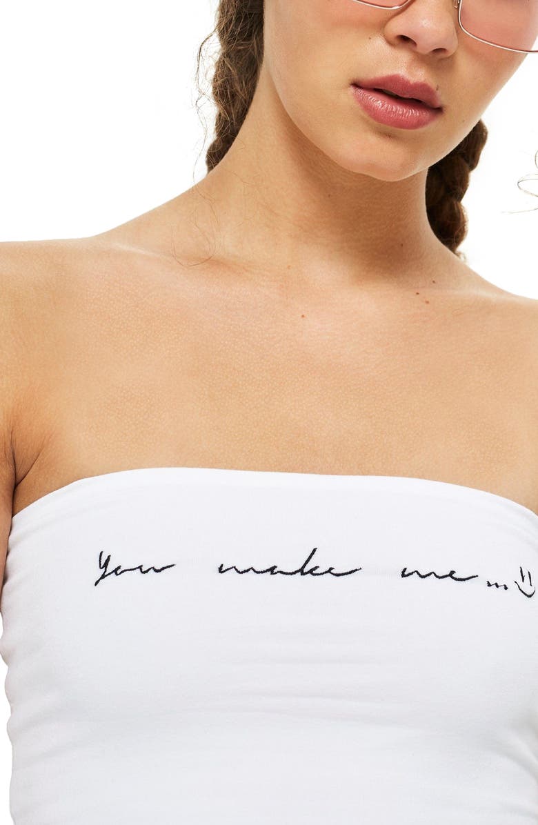 Topshop You Make Me Smile Bandeau Top, Alternate, color, 