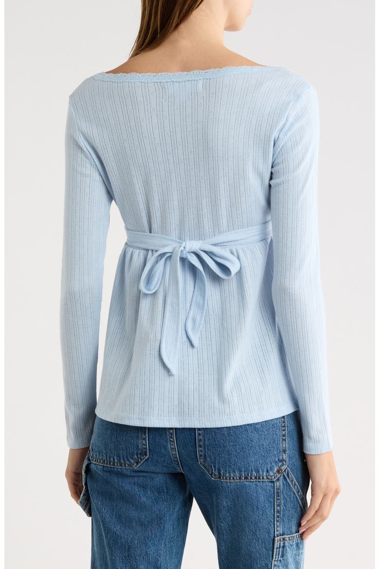 Surplice Babydoll Top, Alternate, color, BALLAD BLUE
