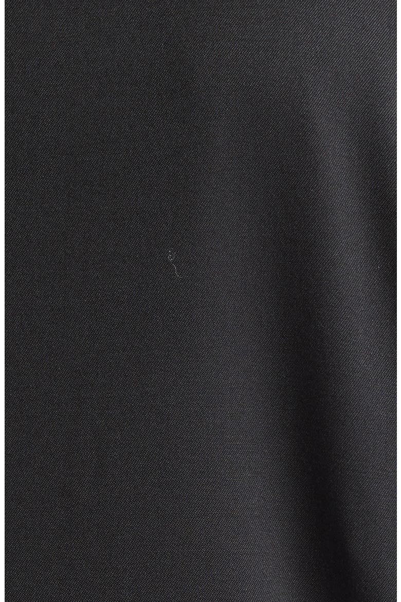 Collarless Raw Edge Suit Jacket, Alternate, color, BLACK
