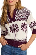 Tommy Bahama Cloud Bay Fair Isle Johnny Collar Sweater