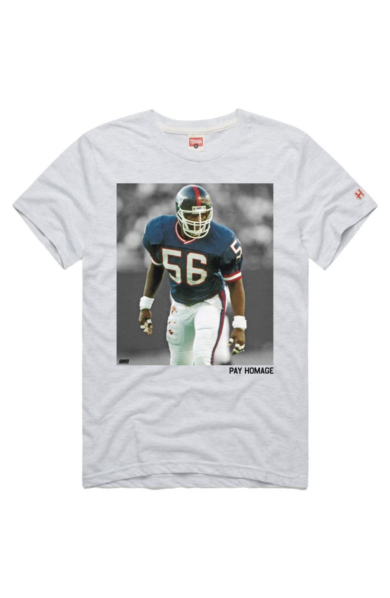 Homage Unisex Homage Lawrence Taylor Ash New York Giants Pay Homage Tri-Blend T-Shirt, Alternate, color, Ash