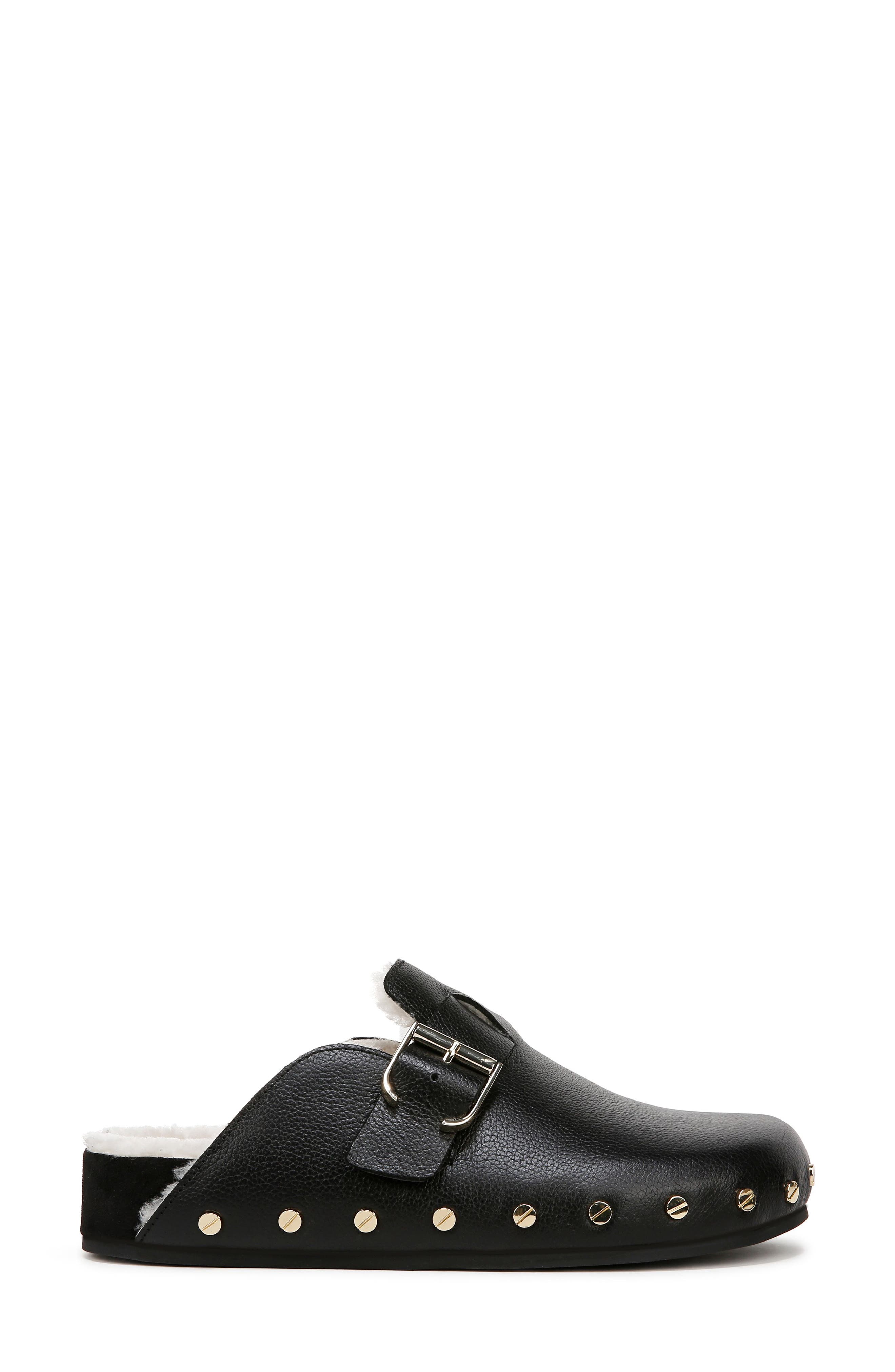 Veronica Beard Fern 2 Genuine Shearling Clog, Alternate, color, Black