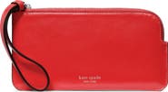 Kate Spade New York small zippy pebble leather wristlet